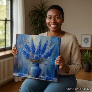 Delphinium Still Life Art