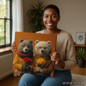 Bear with Roses Art
