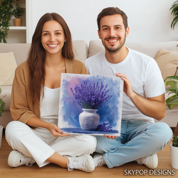 Lavender Fields Vase Art