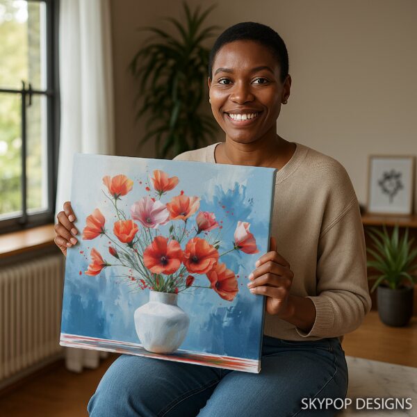 Poppy Vase Art