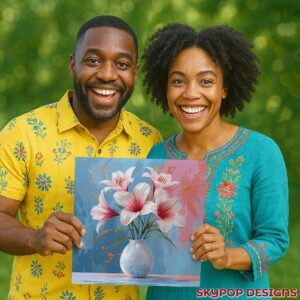 Lily Flower Vase Art