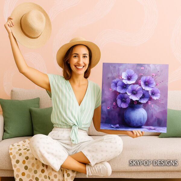 Purple Poppy Garden Art