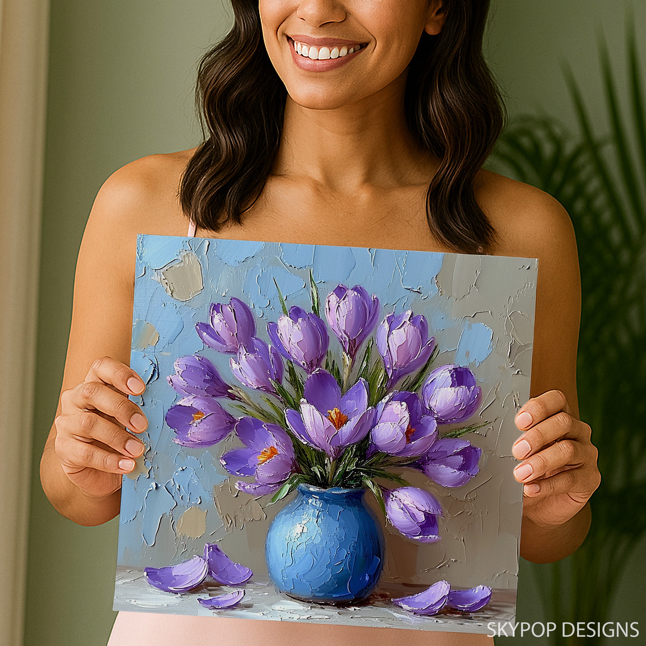 3.jpg Purple Crocus Vase Art