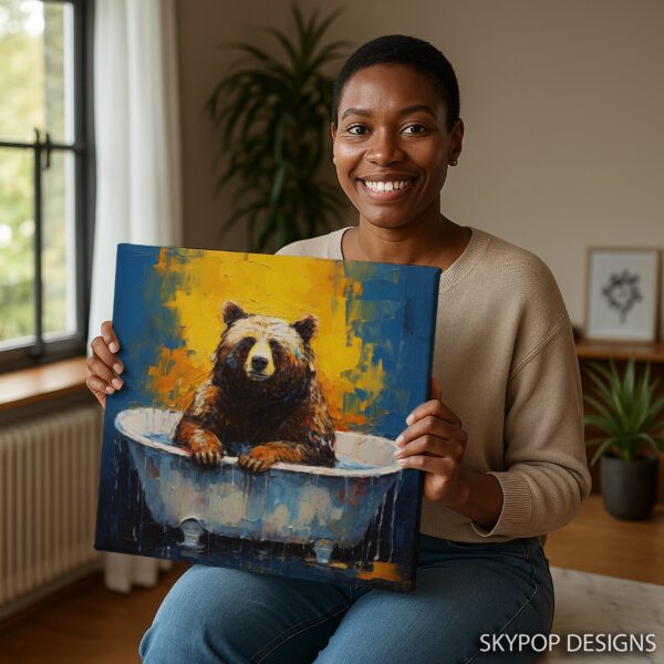 Bear Bathtub Bliss Art