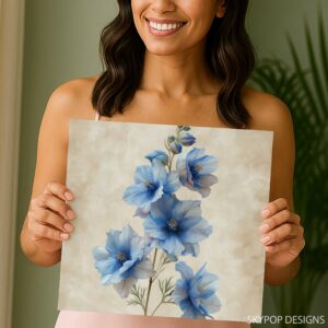 Delphinium Blooms Art