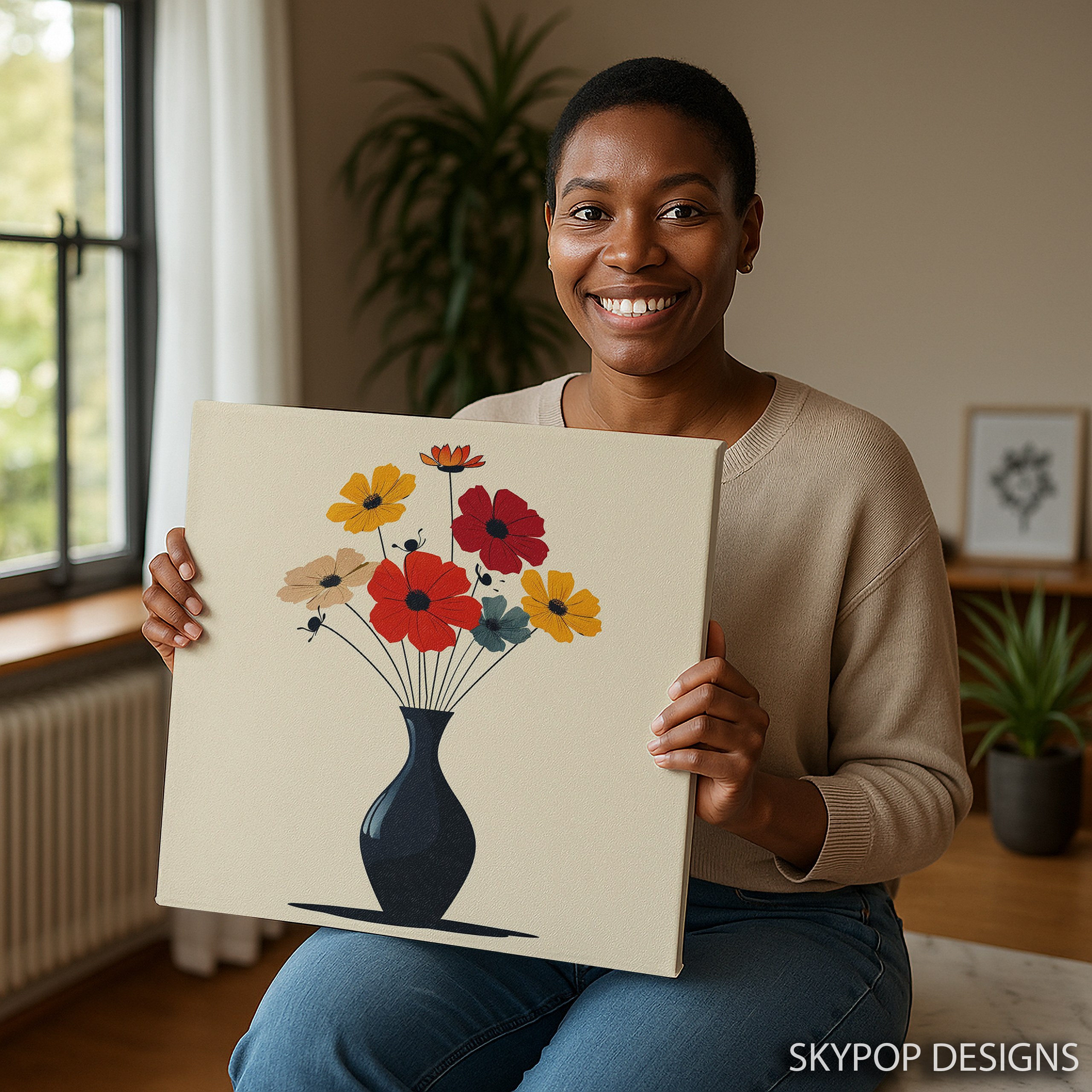 3.jpg Colorful Bouquet Vase Art
