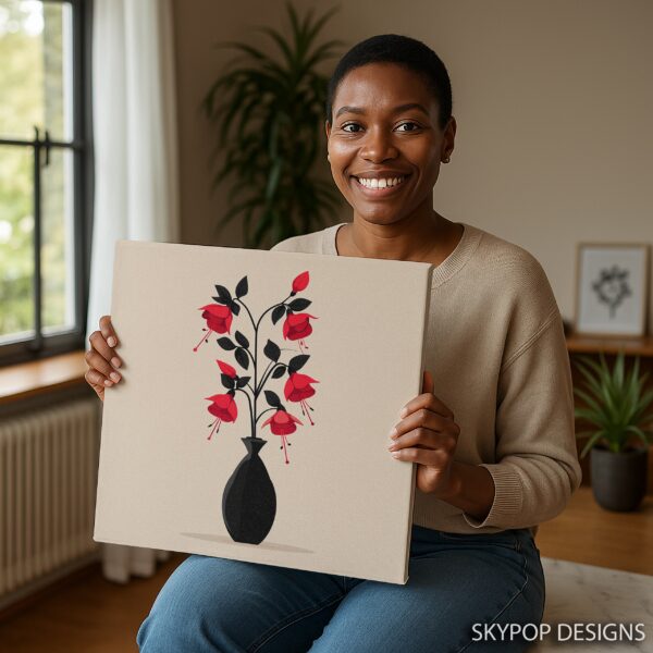 Fuchsia Bloom Vase Art
