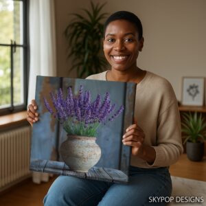 Lavender Vase Art