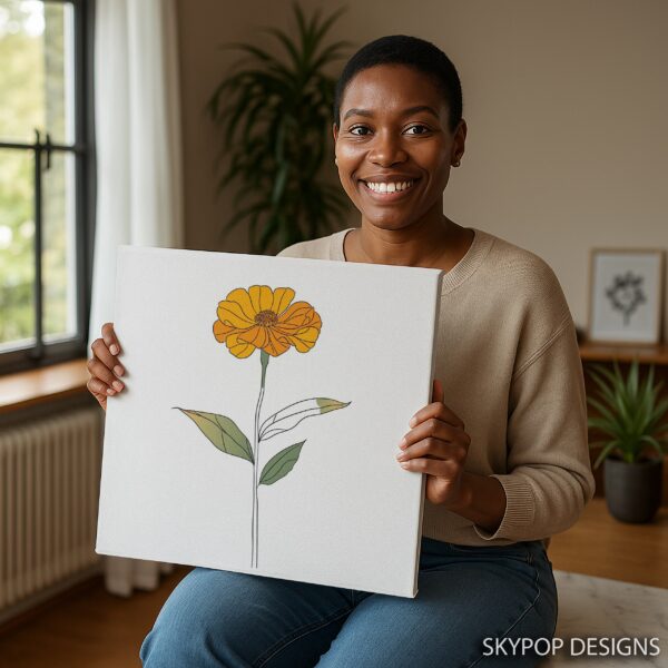 Marigold Bloom Art