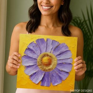 Purple Daisy Art