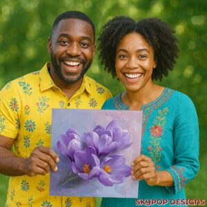 Crocus Blooms Floral Art