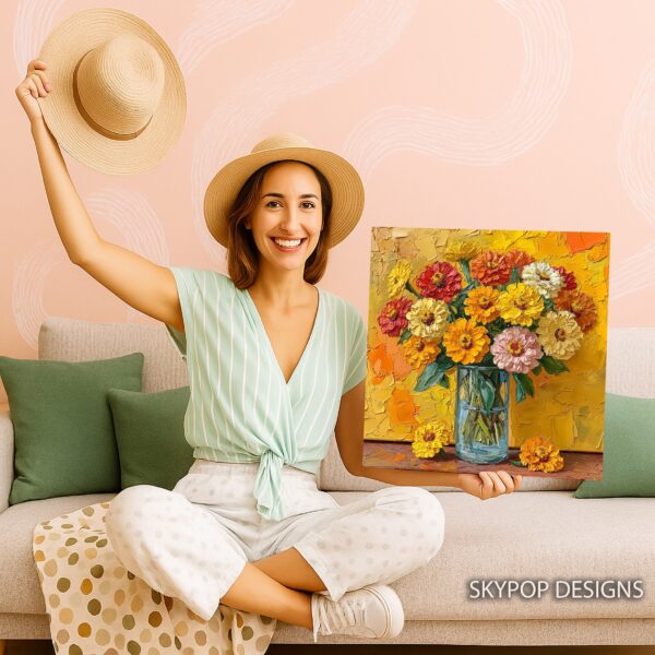 Zinnia Bouquet Art