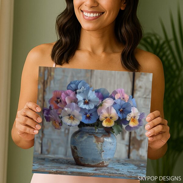 Pansy Vase Art