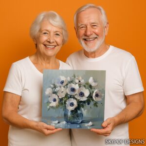 White Anemone Bouquet Art