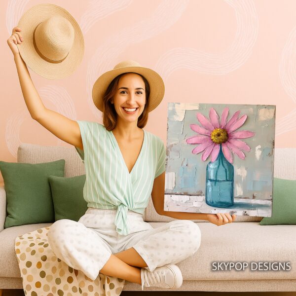 Pink Daisy Art