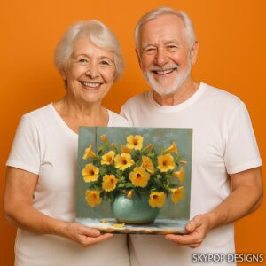 Yellow Petunia Pot Art