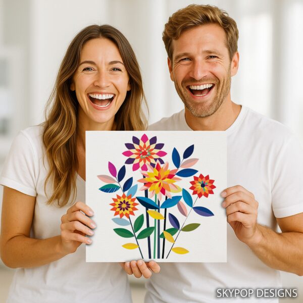 Geometric Bloom Burst Art