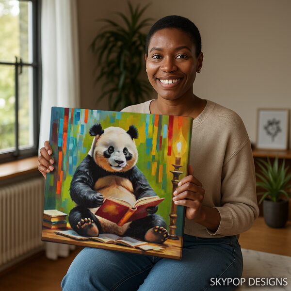 Panda Bookworm Art
