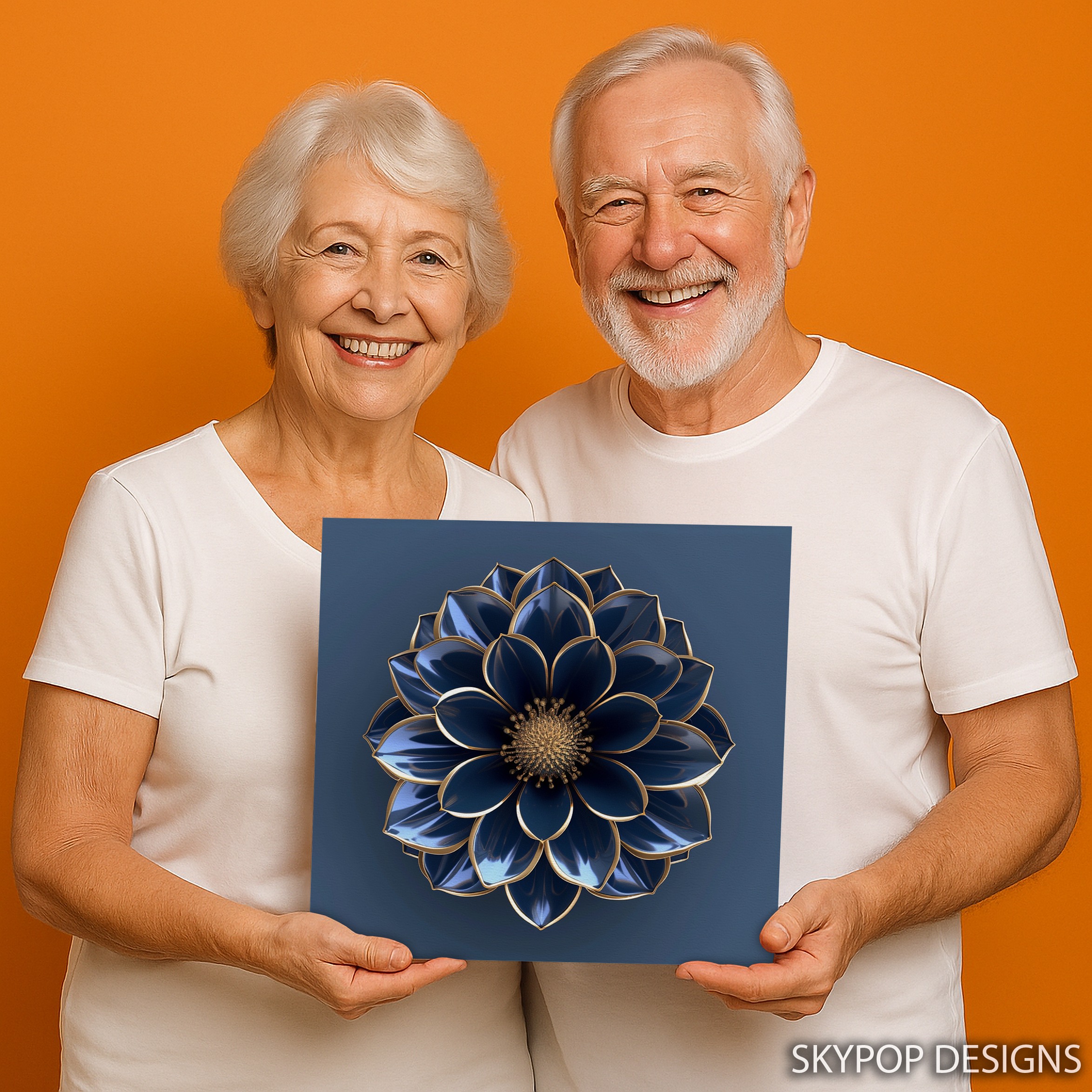 3.jpg Royal Blue Dahlia Art