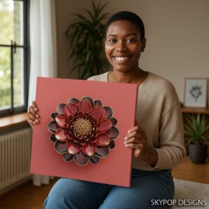 Dahlia Bloom Art