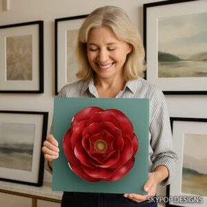 Red Camellia Art