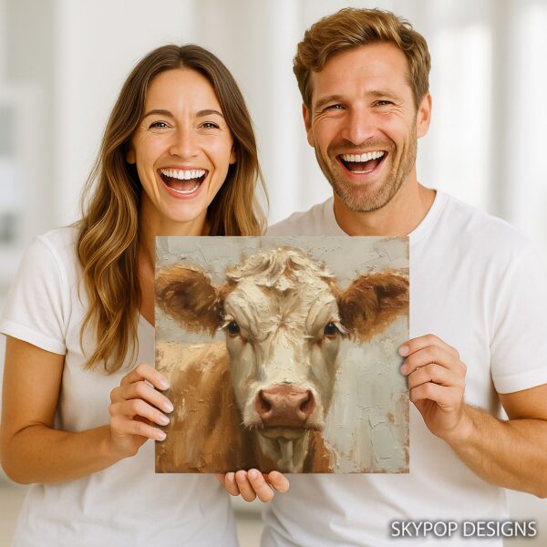 Highland Cow Portrait Art
