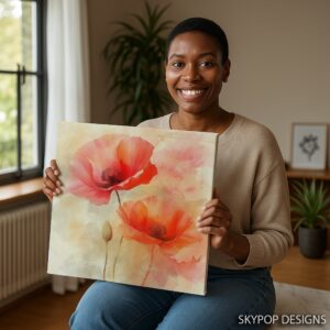 Poppy Flower Art