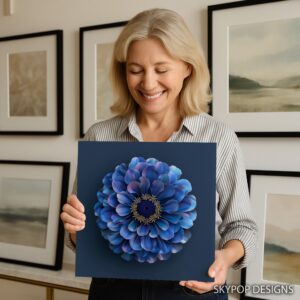 Zinnia Bloom Art