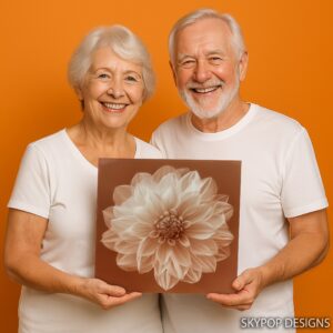 Dahlia Bloom Art Poster or Canvas