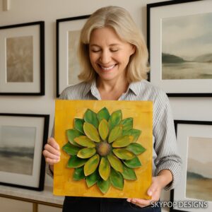 Golden Petal Bloom Art
