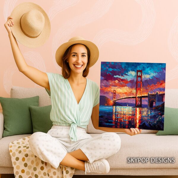 Golden Gate Bridge Sunset Art