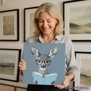 Deer Reading Art
