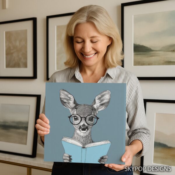Deer Reading Art