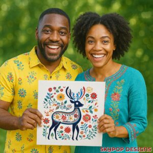 Deer Floral Art
