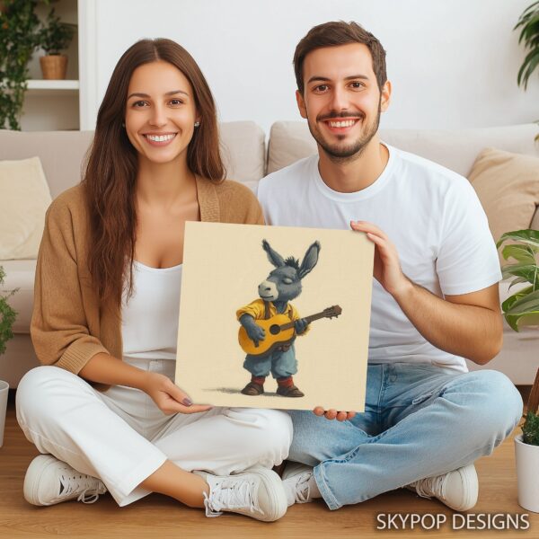 Donkey Playing Guitar Art