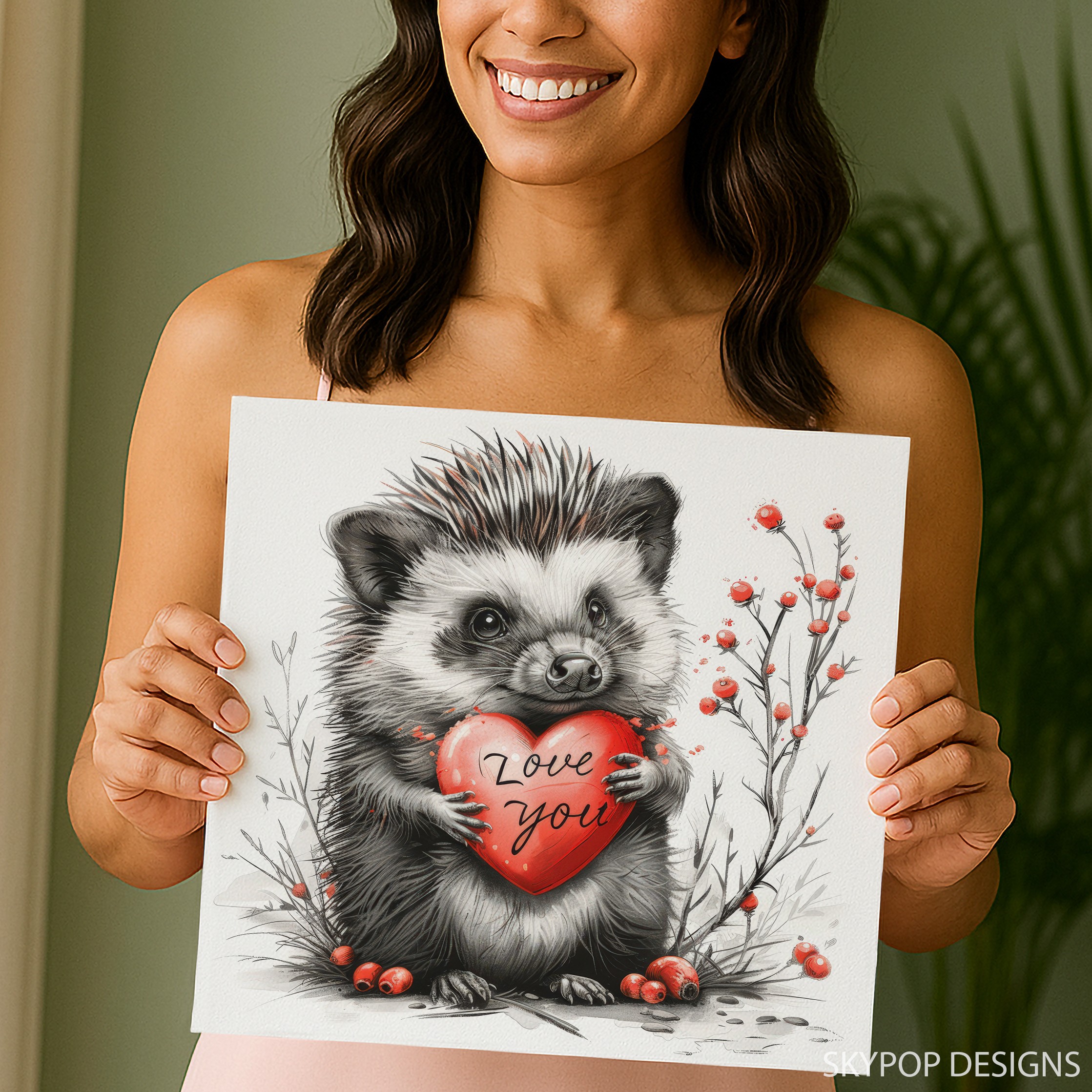 3.jpg Hedgehog Love Heart Art
