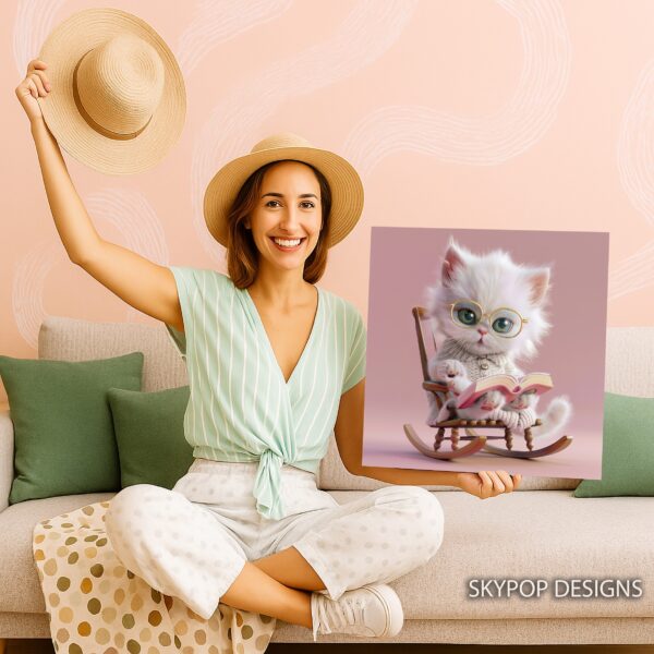 Cat Reading Art