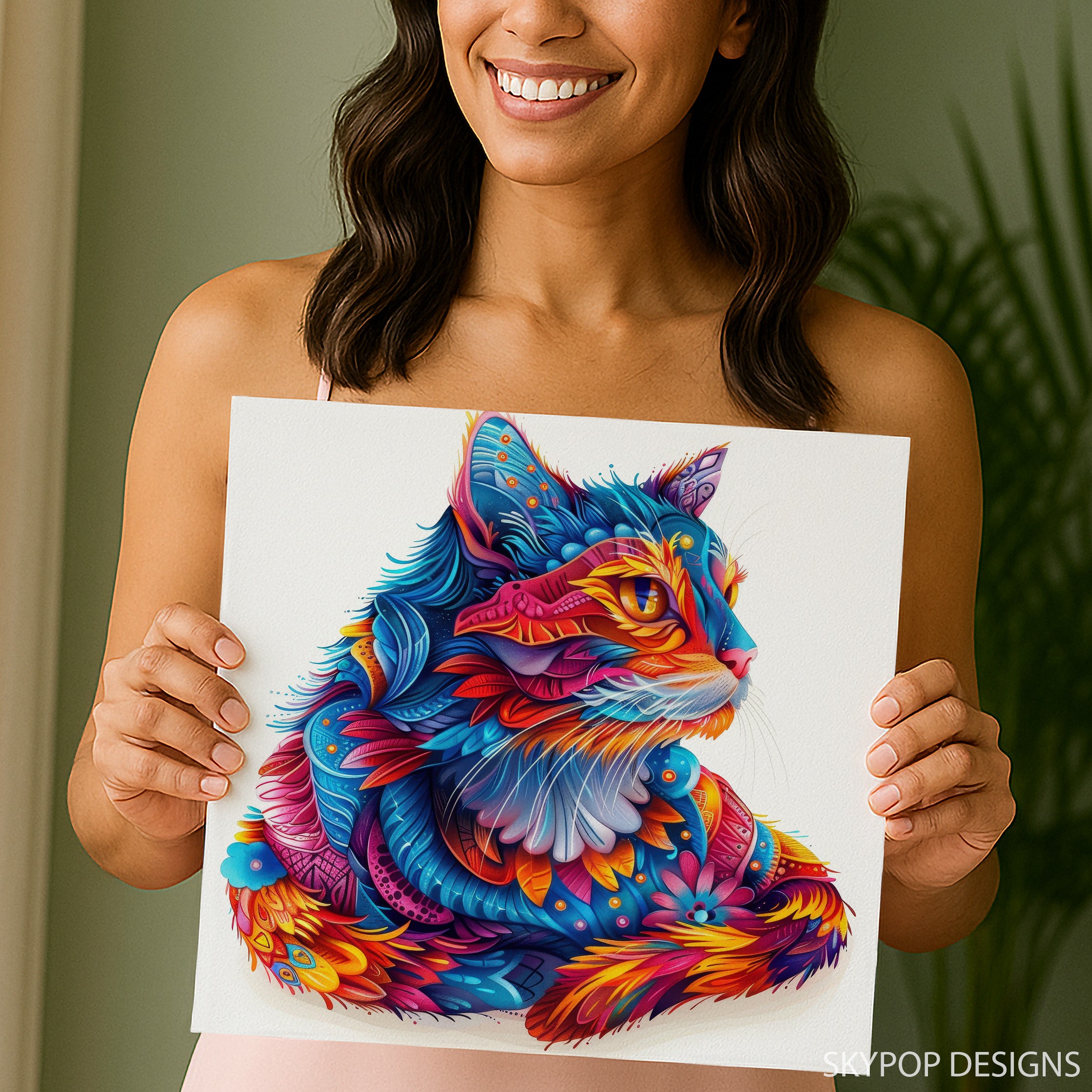 3.jpg Psychedelic Cat Art