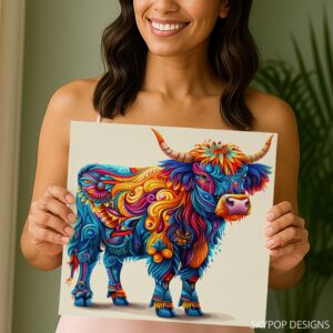 Highland Cow Art