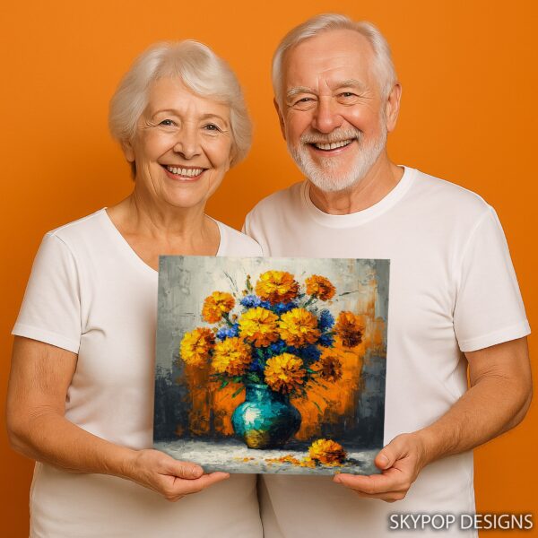 Vibrant Marigold Bouquet Art