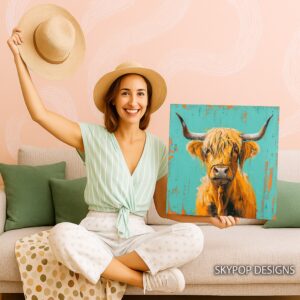 Highland Cow Art