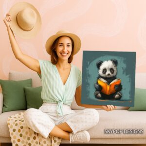Panda Reading Art
