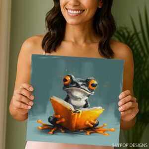 Frog Reading Art