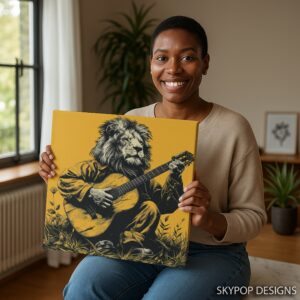 Lion Guitarist Art