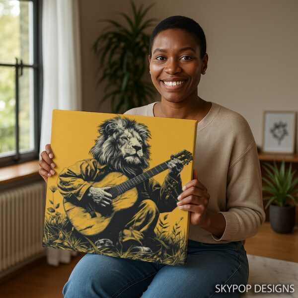 Lion Guitarist Art