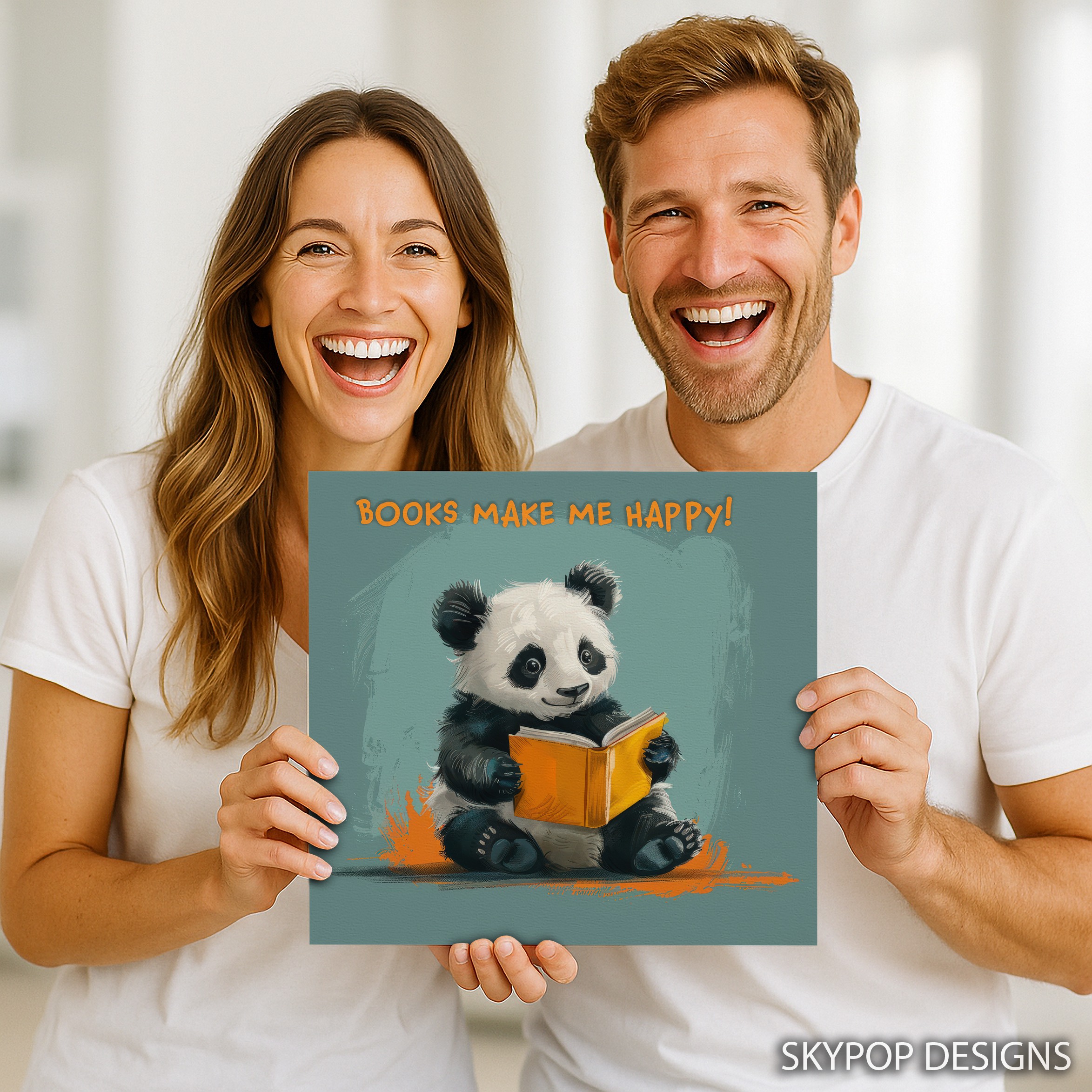 3.jpg Panda Reading Book Art