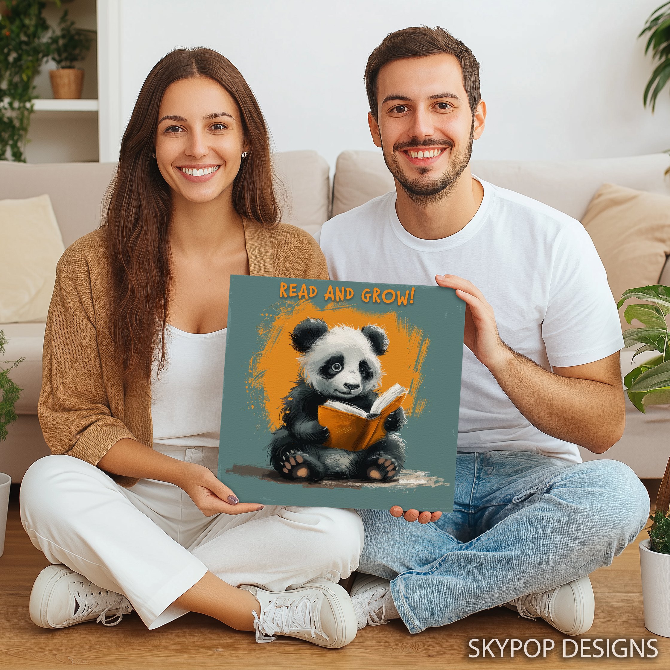 3.jpg Panda Reading Art