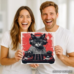 DJ Cat Rockstar Art