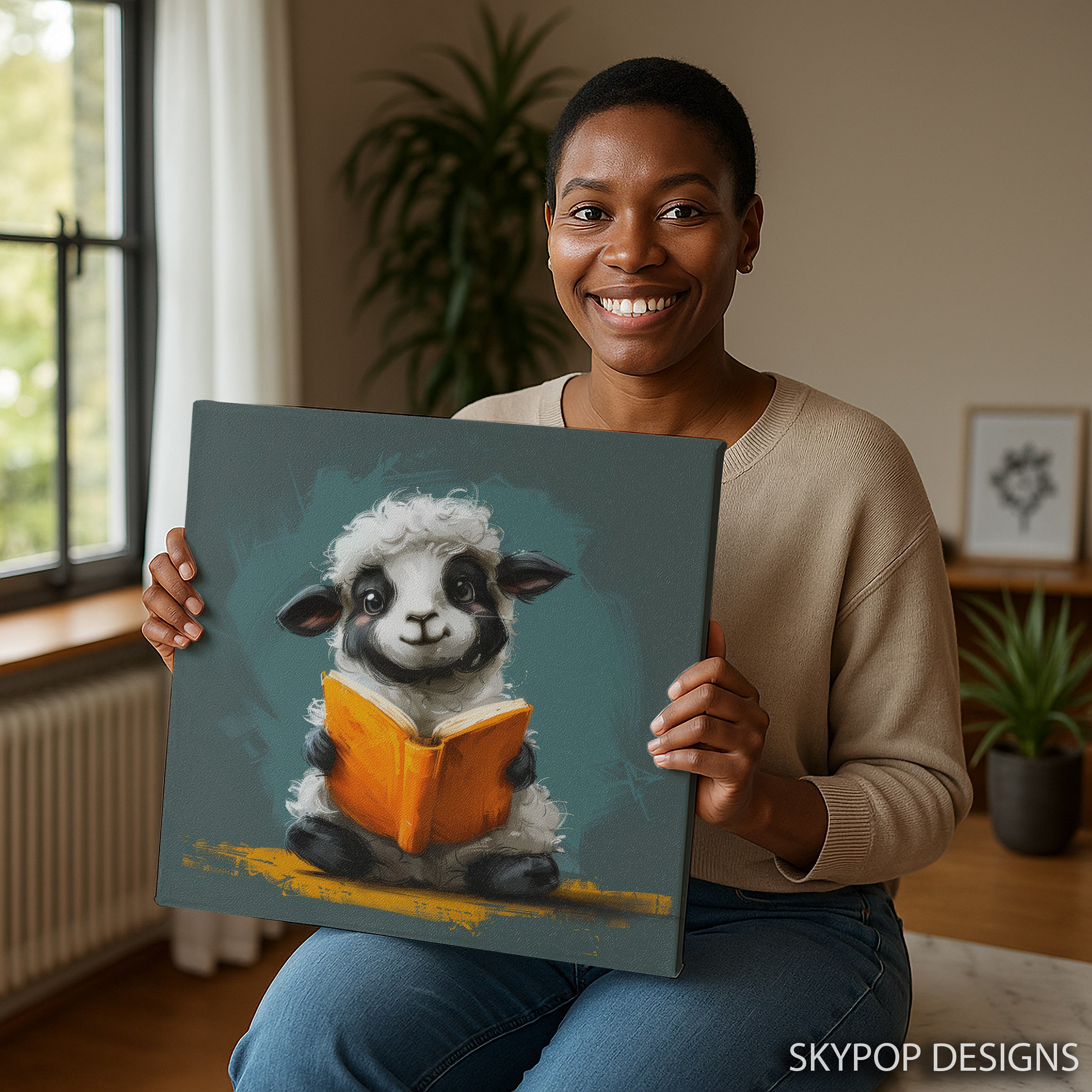 3.jpg Sheep Reading Art