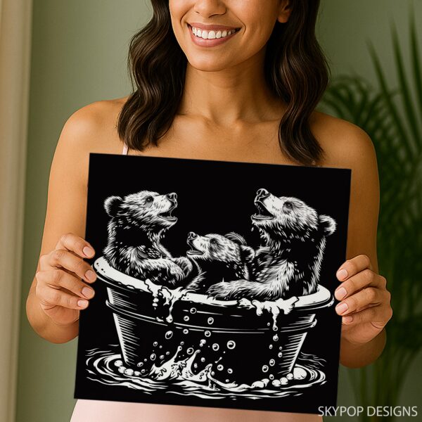 Bear Bath Time Art